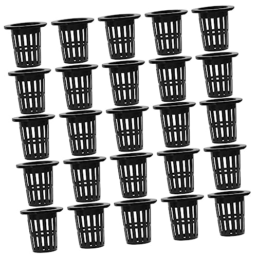 BEBEMOKO 50 macetas de plástico hidropónico para plantar cestas de control de raíces para cultivo de suelo, macetas de malla para orquídeas y uso en jardín