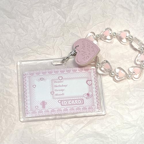 Acrylic Photocard Holder with Keychain for Girl Kpop Idol Photo Holder Bank Bus Student Card Protector Clear Hard Sleeve, 54*85ｍｍ3