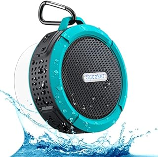 Bluetooth Speaker, Portable Wireless Speaker for Outdoor/Bike/Beach, Compact Shower Speaker w/Loud Stereo Sound, 8Hrs Playtime, IPX5 Waterproof & Dustproof, Detachable Suction Cup