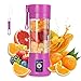 Licuadora portátil, licuadora USB eléctrica, licuadora mini licuadora licuadora portátil para batidos y batidos, licuadora de jugo de 380 ml con seis cuchillas ideal para mezclar
