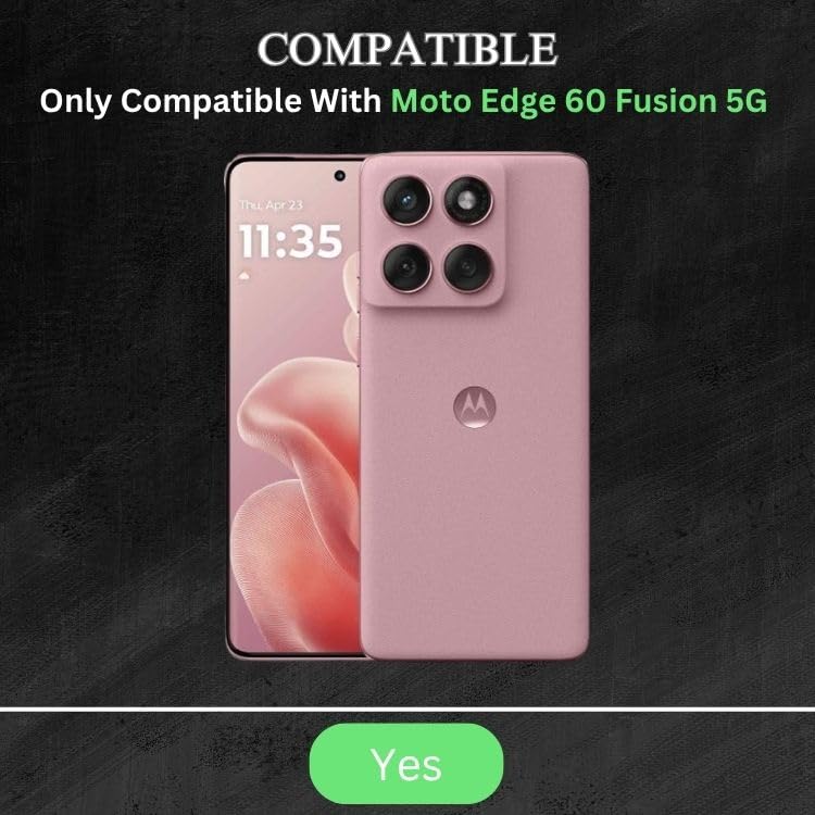 Image of Back Cover Case for Motorola Moto Edge 60 Fusion 5G | 360 Protection Mobile Phone Case | Mag-Safe | Motorola Edge 60 Fusion Back Case | Moto Edge 60 Fusion Cover 5+G - Black TPU+PC