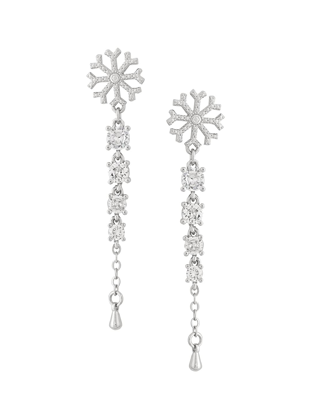Yellow Chimes Crystal Danglers Earrings for Women | Silver Earrings for Girls | Fashion Women Earrings | Long Chain Dangler Earrings | Birthday Gift For Girls Anniversary Gift for Wife (B0B1VFPQML) Amazon Price History, Amazon Price Tracker