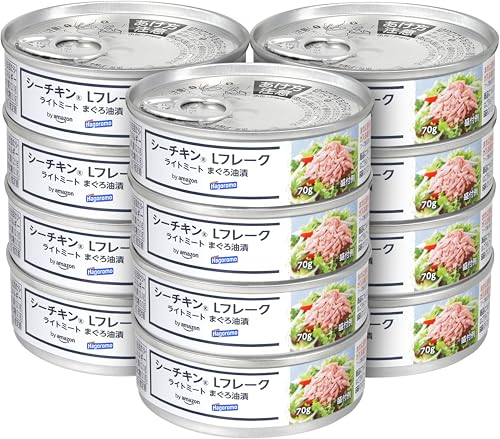 [Amazonブランド] SOLIMO シーチキン Lフレーク 70g×12缶 ×12個
