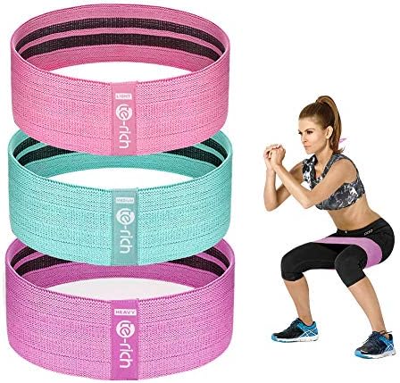 Te-Rich Resistance Bands, Fabric Booty Bands for Women, Cloth Workout Bands Resistance Loop Bands, Non-Slip Thick Squat Bands for Butt, Legs, Thigh, Hip and Glute Exercise