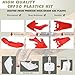 CRF50 Plastics Kit, SSR 125 Plastics Kit Compatible with Honda CRF50 XR50 SDG SSR 107 110 125 Pit Dirt Bike, Red White XR50 Fender Kit with Bolt Work Fairing