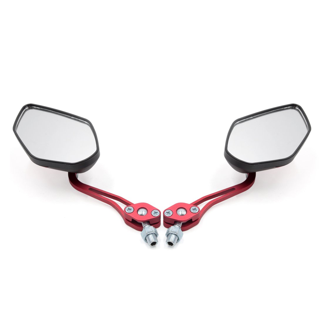 sourcingmap 8mm 10mm Thread Dia Motorbike Modified Rearview Mirror Red - Image 2
