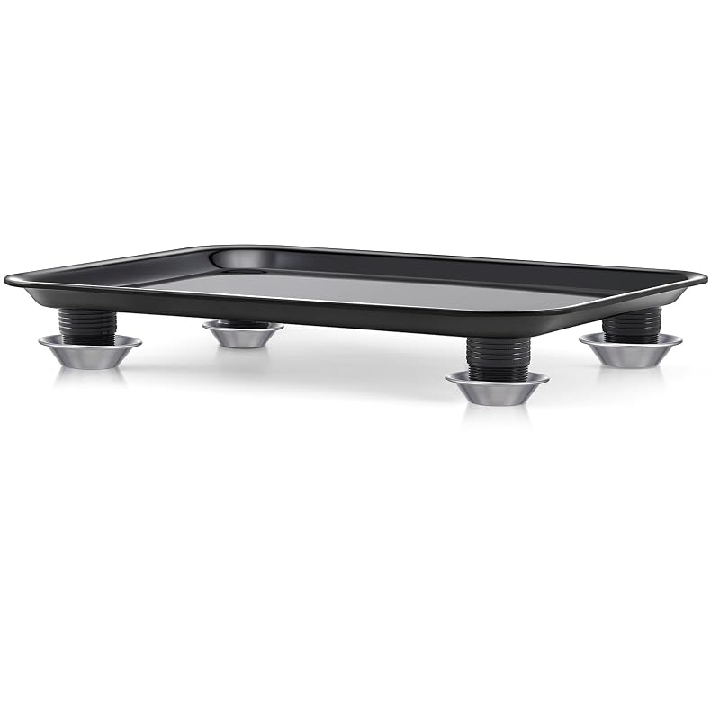 Bandeja Antiformigas para Gatos e Cães Marsui com Suporte de Altura Ajustável, 4 Copos de Água, 43,4 cm