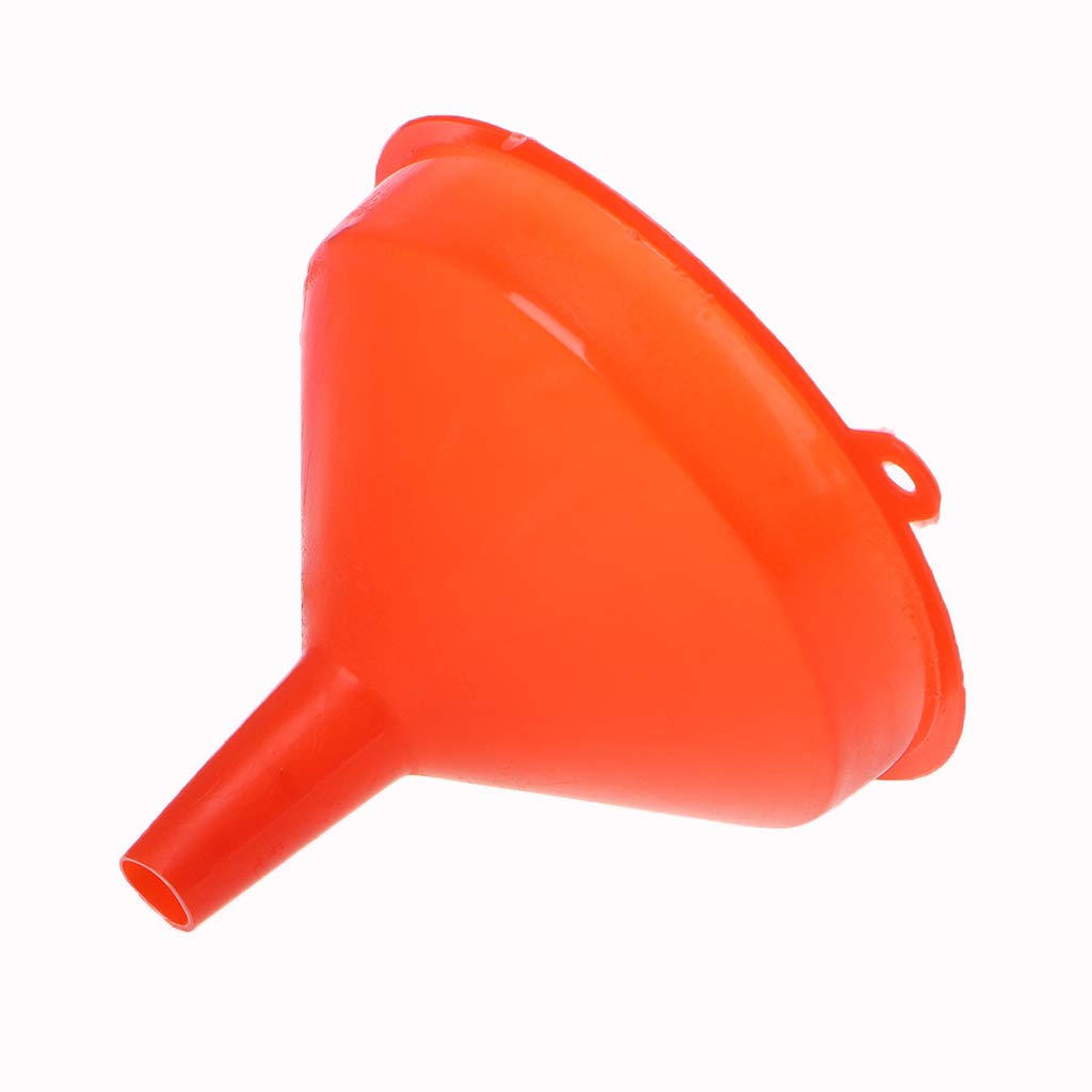 Qsvbeeqj Funnel for Motorcycle, Cars, Trucks & Vehicles - Red Plastic Oil, Petrol & Coolant Funnel - 12.6cm Diameter