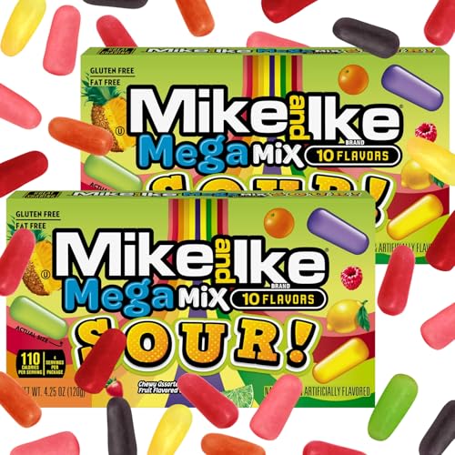 Mike and Ike Mega Mix Sour Candy, 2 Pack