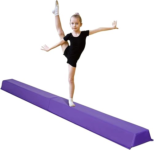 Haz de equilibrio para niños, haz de gimnasia plegable para el hogar, equipo de gimnasia plegable para niños y adultos, base antideslizante cubierta