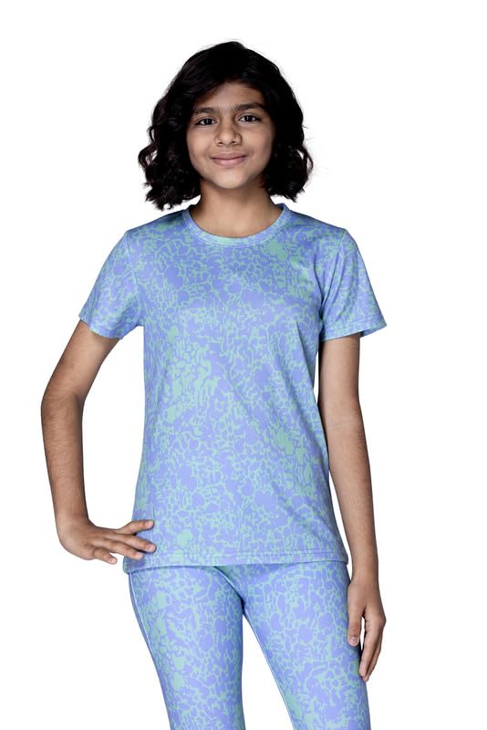 Image of Girl's Active Sports Wear Solid Short Sleeve Running Workout Tshirts Athletic Tops Lightweight Quick Dry Training Yoga Round Neck Tshirt (4 to 14 YRS)