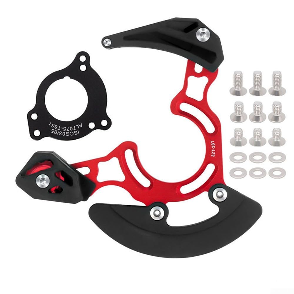 MTB Chain Guide ISCG03 ISCG05 Aluminium 32T-38T (Red)