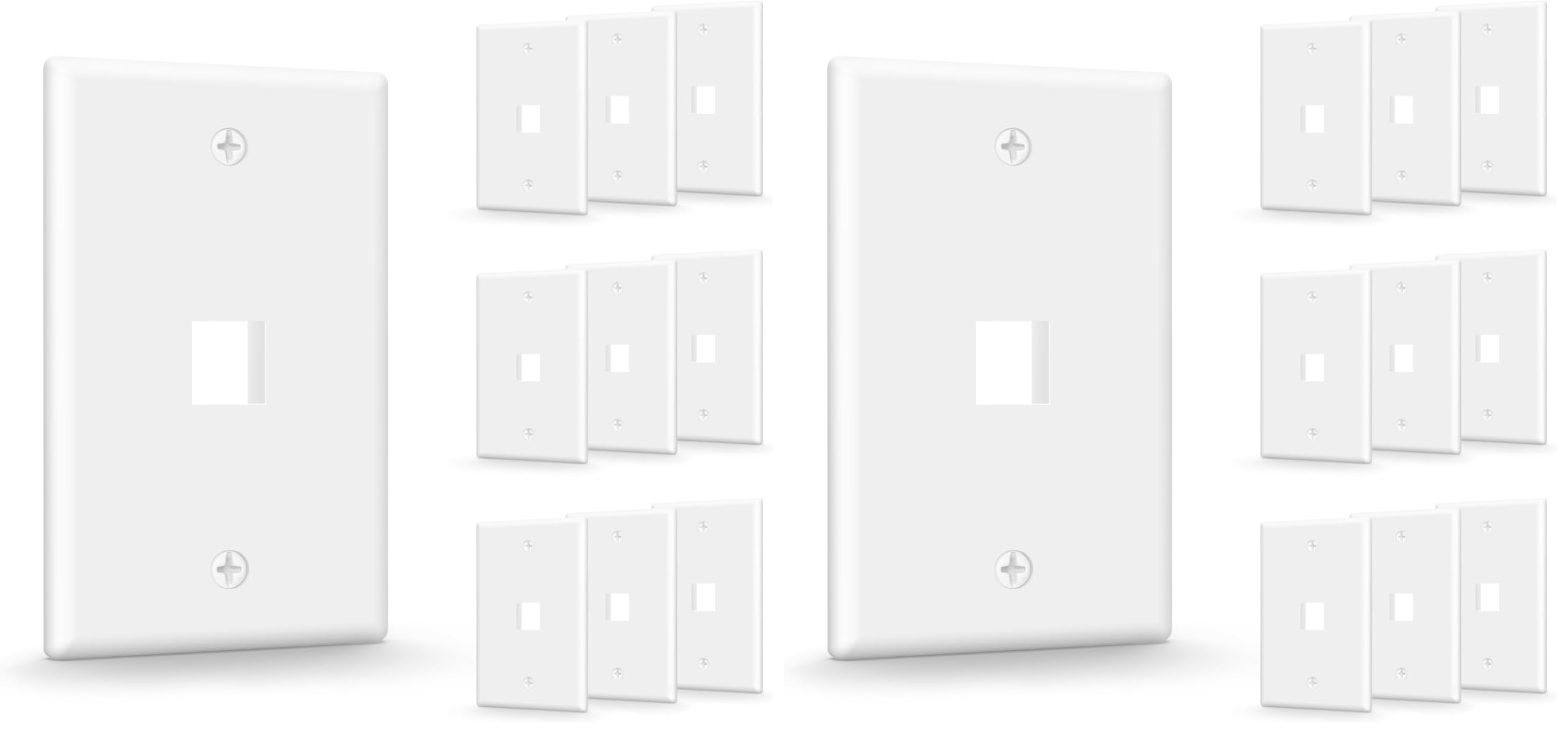 VCE 2-Port Keystone Wall Plate (UL Listed), White 10-Pack — Amazon image 15