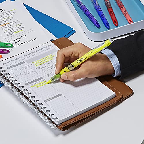 Sharpie Accent Pen-Style Liquid Highlighter - Micro Marker Point Type - Chisel Marker Point Style - Yellow Ink, Dozen - Image 5