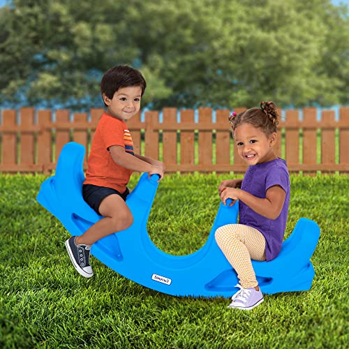 Simplay3 Rock and Roll Teeter Totter for Kids 18 Months to 5 Years - Sapphire, Made in USA