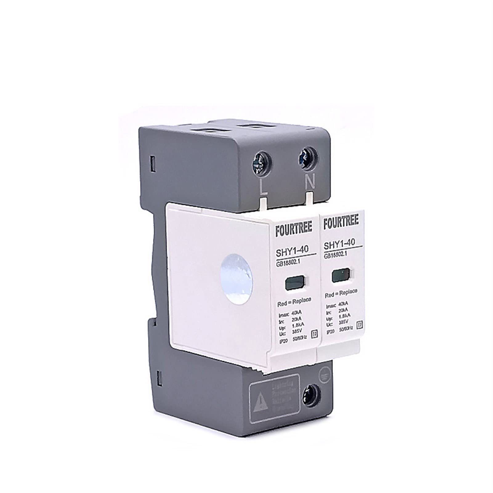 2P AC SPD Protezione Contro Le sovratensioni 10?20KA/20?40KA /30KA?60KA Protezione Contro i fulmini for la casa Scaricatore a Bassa Tensione Dispositivo di Protezione 230V 275V Color : 2p 2