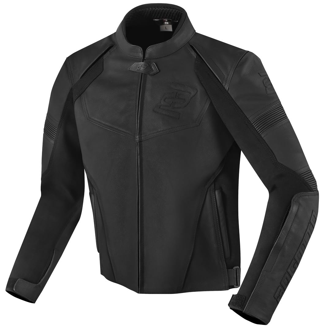 Bogotto Black-X V2 Skórzana kurtka motocyklowa, czarny, L