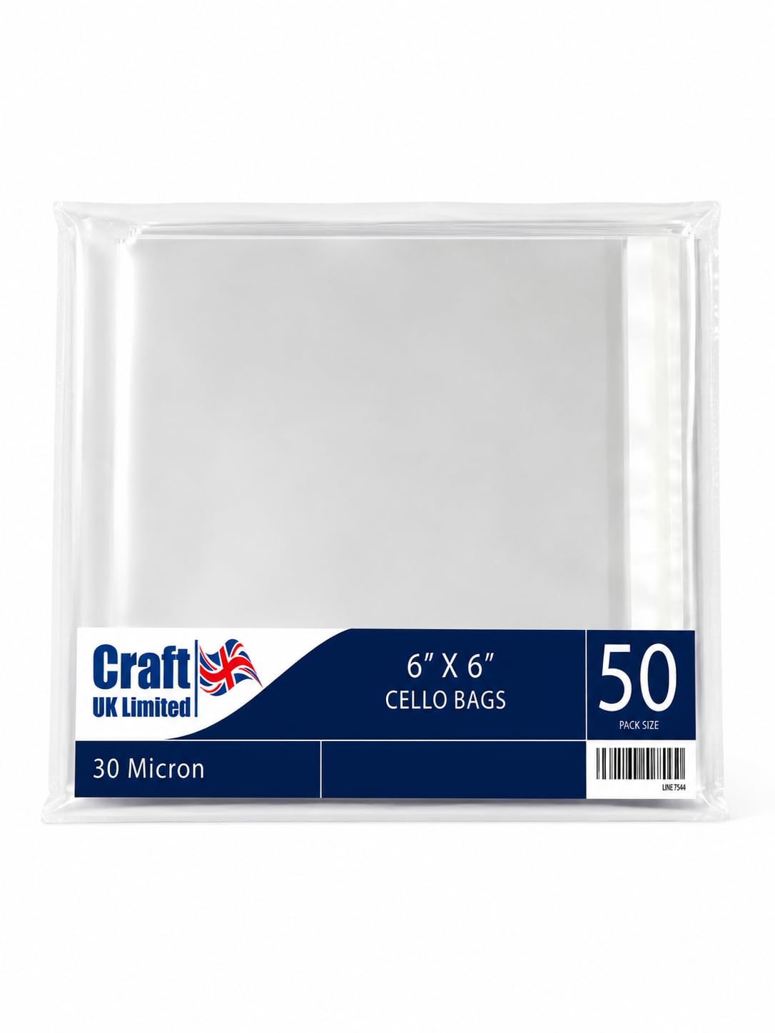 Craft UK 1068-50 6x6 Cello Bags
