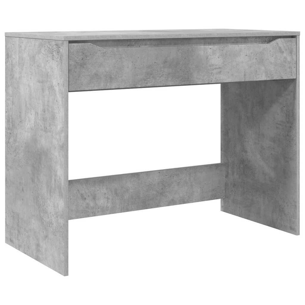 Scrivania in cemento grigio, 100 x 50 x 78 cm, materiale in legno, robusta scrivania per computer per casa, ufficio, design moderno, versatile