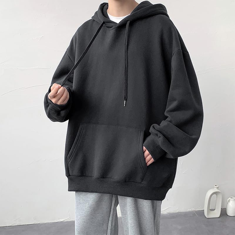 Miniatura 6 de CYee Punk Y2k Drawstring Hoodies for Men Acubi Trendy Outwear Dark Academia Winter Tops Grunge Sweatshirt with Pockets