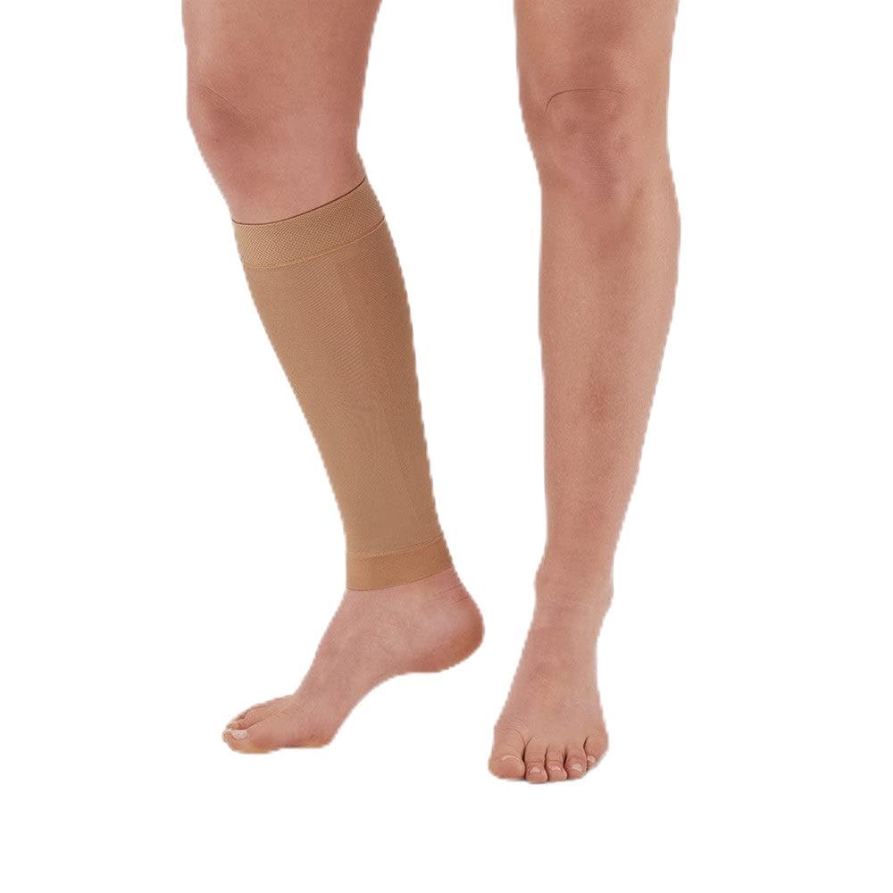 Ames Walker AW Style 510 Microfiber 20-30 mmHg Firm Compression Calf Sleeve Natural Small