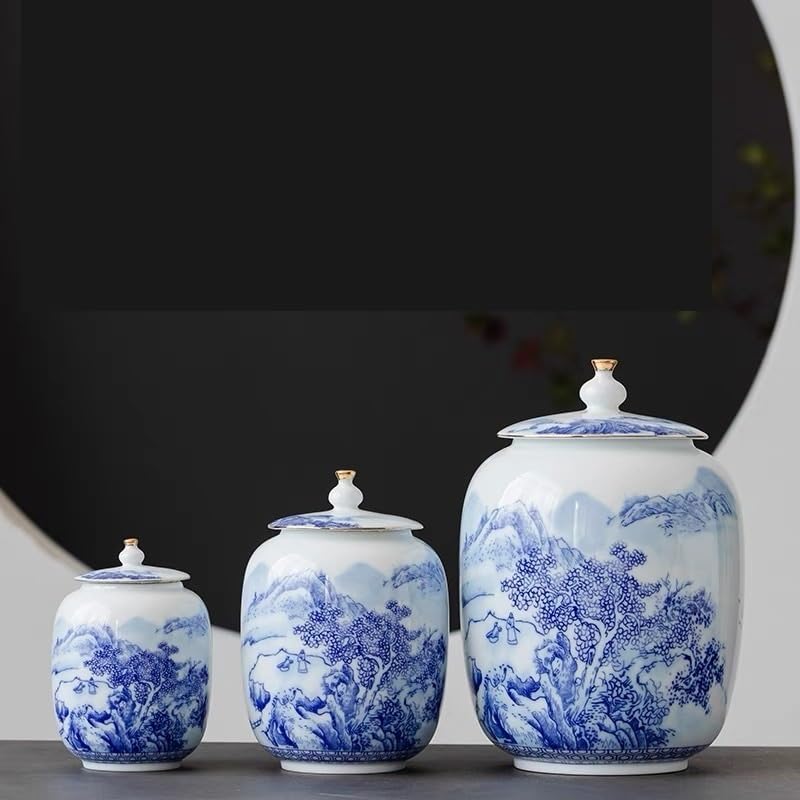 Pojemniki na herbatę do herbaty luźnej, ceramiczne, duże, hermetyczne, do przechowywania w gospodarstwie domowym, puszki na kawę, herbatę, przyprawy i inne ceramiczne, hermetyczne puszki na herbatę,