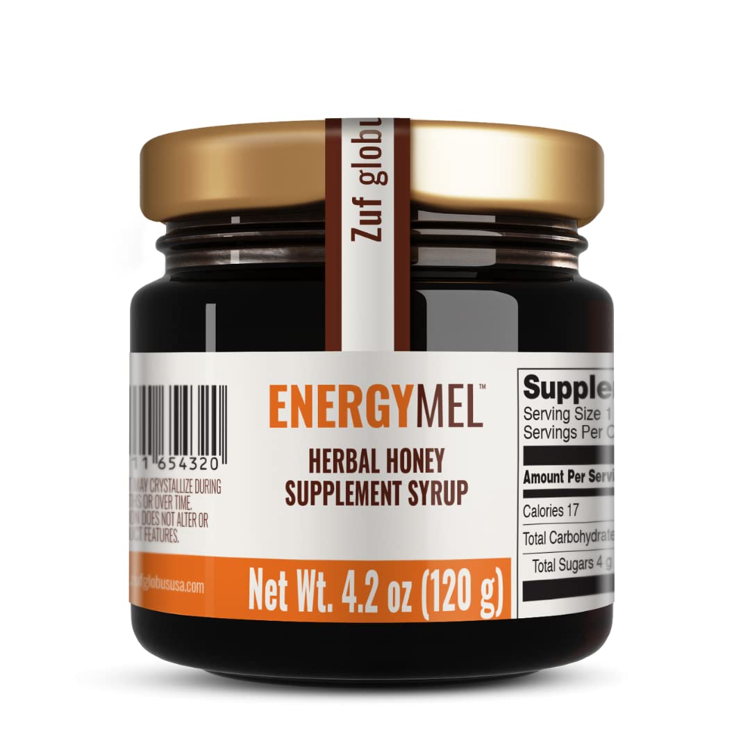 LIFEMEL Zuf Globus: EnergyMEL Honey Supplement | Caffeine & Nicotine Free | Helps Restore Physical and Mental Energy | Botanicals | The Honey That’s More (4.2 oz)