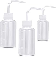 olyee 3 Stück Spritzflasche 150ml, Laborflasche Waschflasche Squeeze Flasche Sprühflasche Transpartent Kunststoff für Laborreinigung Pflanzenbewässerung