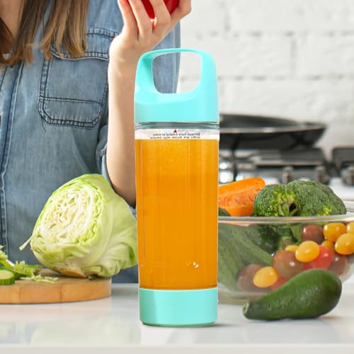 Image of Amazon Basics Portable Blender | 350 /500 ml Jar | USB Charging | Battery Operated and Rechargeable | 6 Stainless Steel Blades | 2x2000 mAh Batteries | 1 Year Warranty
