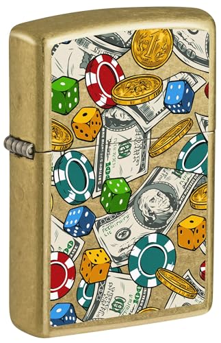 Encendedor Zippo Gambling Icons Street Brass miniatura 1