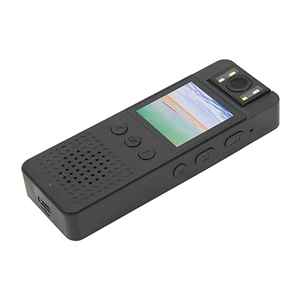 Audio Camcorder, 1080P HD Body Camera Synchronization Playback WiFi Real Time Viewing Non Lag 256GB Content Expansion with LED Fill Light for Camping Travel (32GB)