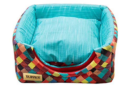 Toca e Cama Impermeável Luppet 2 em 1 com Almofada para Cachorro ou Gato de até 5Kg Verde M