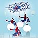 JIN Plafonnier, Lumière Suspendue, Plafonnier, Lampe Suspendue, Dessin Animé Spiderman Design 3-Flame Glasshade Living Salon Garçon Cadelier Chambre À Coucher E27 Lampe Bleu Salle de Salle À Manger