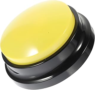 MARMERDO Botão para animais de estimação ferramentas domésticas brinquedos número brinquedos botão de cachorro treinamento falante botões de pressão para cães botão engraçado buzzer de cachorro botão de gravação fornecimento de cachorro botão de gravação engraçado plástico amarelo