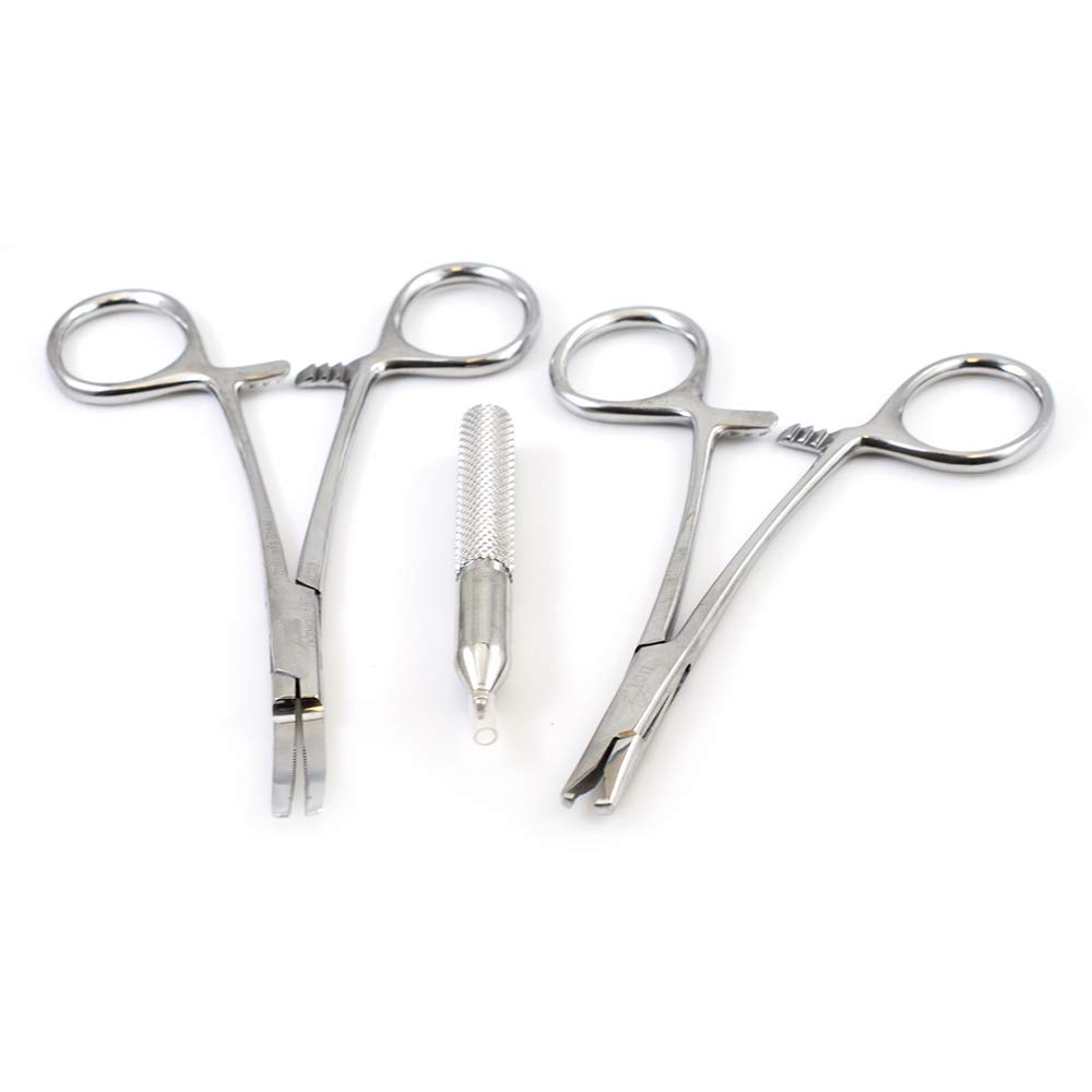 BodyJewelryOnline Pack of 3 Dermal Piercing Tools Dermal Anchor Holder and Insertion Tools