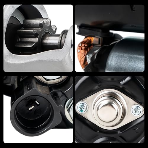 Starter compatible con Audi A4 2009-2016, A4 Quattro 2009-2016, A5 2010-2014, A5 Quattro 2010-2017, A6 2012-2016, Q5 2011-2017, Motor de arranque 06D911021B L4 2.0L miniatura 6