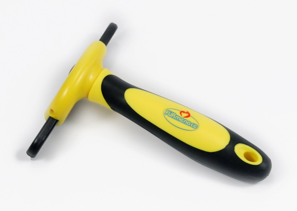 Pet Grooming & Deshedding Tool Brush Comb For Cats & Dogs Of All Size With Short Medium Or Long Hair (Yellow)