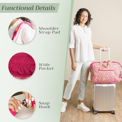 Maison d' Hermine Weekend Bag Cotton Quilted Duffel Overnight Luggage Weekender Gym Bag for Gifts Travel Men Women Business Travellers Family Trip, Summer Vibes4