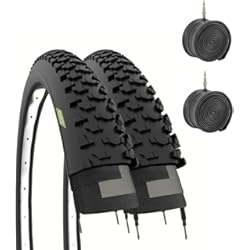 Ecovelò 2 neumáticos MTB 24 x 1.95 Cámaras, Unisex niños, Nero, 24 X 1.95 (50-507)