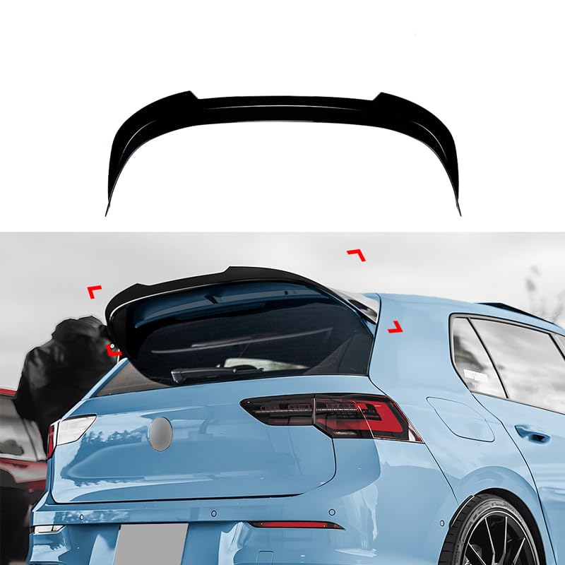 AutoStyle - Spoiler da tetto (tappo spoiler) compatibile con Volkswagen Golf VIII HB 3/5 porte Clubsport/GTi R 2020 (ABS nero lucido)