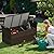 RELAX4LIFE Wicker Outdoor Storage Bench - 68 Gallon Rattan Deck Box w/Side Handles & Soft Cushion for Pillows, Garden Tools, Pool Accessories, Sports Equipment, Patio Bench with Storage for Porch