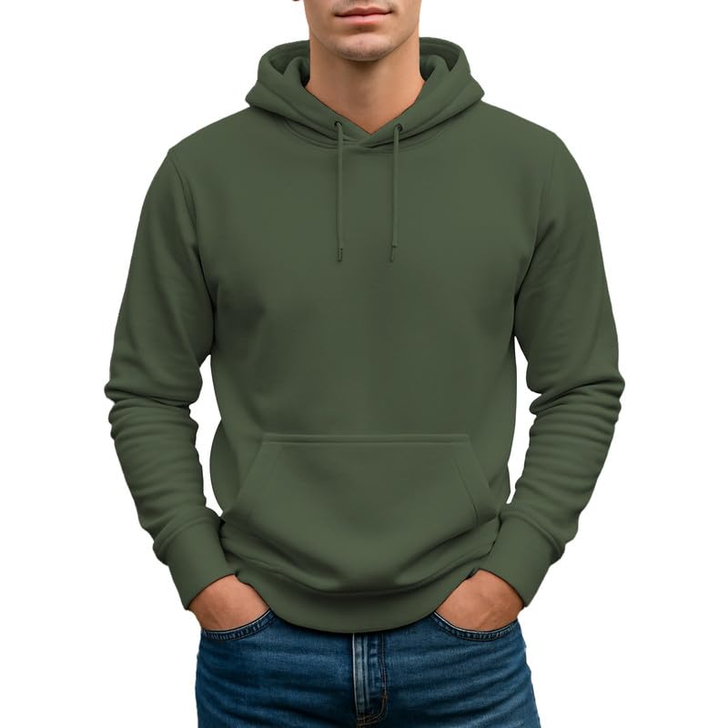 Image of Circle Clothing Men's Fleece Hoodie - Ultra Soft and Comfortable Hoodie - Heavy Weight Pullover Hoodies with Kangaroo Pocket