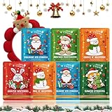 Weihnachten Gesichtsmaske Set 8 Stück - Feuchtigkeitsmaske Gesicht -Adventskalender Gesichtsmasken & Gesichtskuren- Weihnachts Gesichtsmaske Set für Frauen Mädchen - Feuchtigkeit Beruhigend Anti Aging