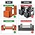 Firewood Log Storage Rack Bracket Kit with Screws Steel Fireplace Wood Storage Holder Outdoor Indoor - Adjustable to Any Length, Rust Proof, Heavy Duty (2 Brackets Kits and 2 Connectors)