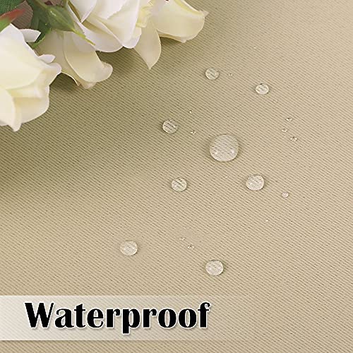 Stangh Outdoor Curtains Beige Waterproof - Thick Fabric Light Blocking Blackout Patio Drapes With Grommet Top Thermal Insulated Drapes For Lanai/Porch/Open-Air Dining, Cream Beige, W52 X L84, 1 Panel #TOP4