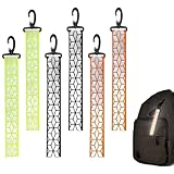 Reflektierender Anhänger der Abdeckung – Fahrrad-Sicherheitsrucksackreflektor, leichtes Sichtbarkeitsetikett | 6 Stück reflektierende Kinderschutz-Schutzfolie, F-Tasche