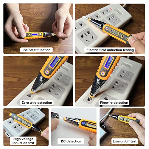 Image of yadav AC DC 12-250V Voltage Tester Detector Electric Test It checks general electric products, electronic leakage and broken line.
