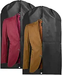 Kit 5 Capa Protetora Para Terno Roupa Jaqueta Vestido Com Zíper TNT Impermeável