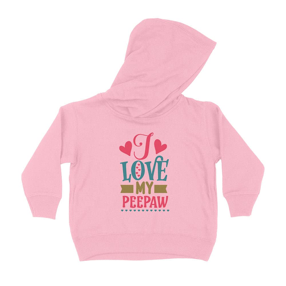I Love My Peepaw Kids Hoodie Sweatshirt Toddler 5T Light Pink