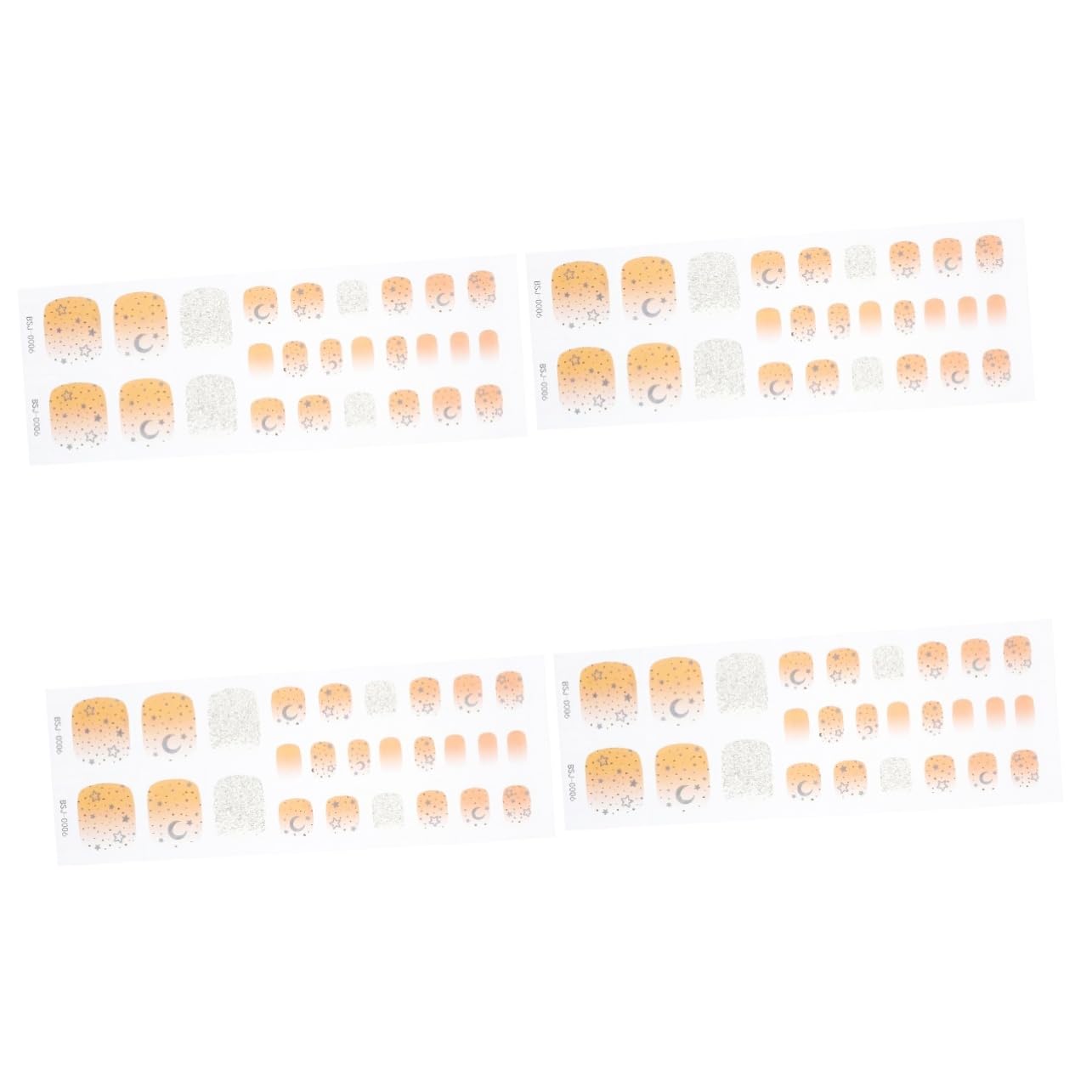 BESTYASH 4 Set adesivi per unghie Gel polacco adesivi per decalcomanie per unghie di ie chiodi decorazioni per ie strisce lucide per manicure ie adesive